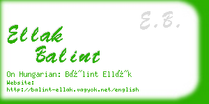 ellak balint business card